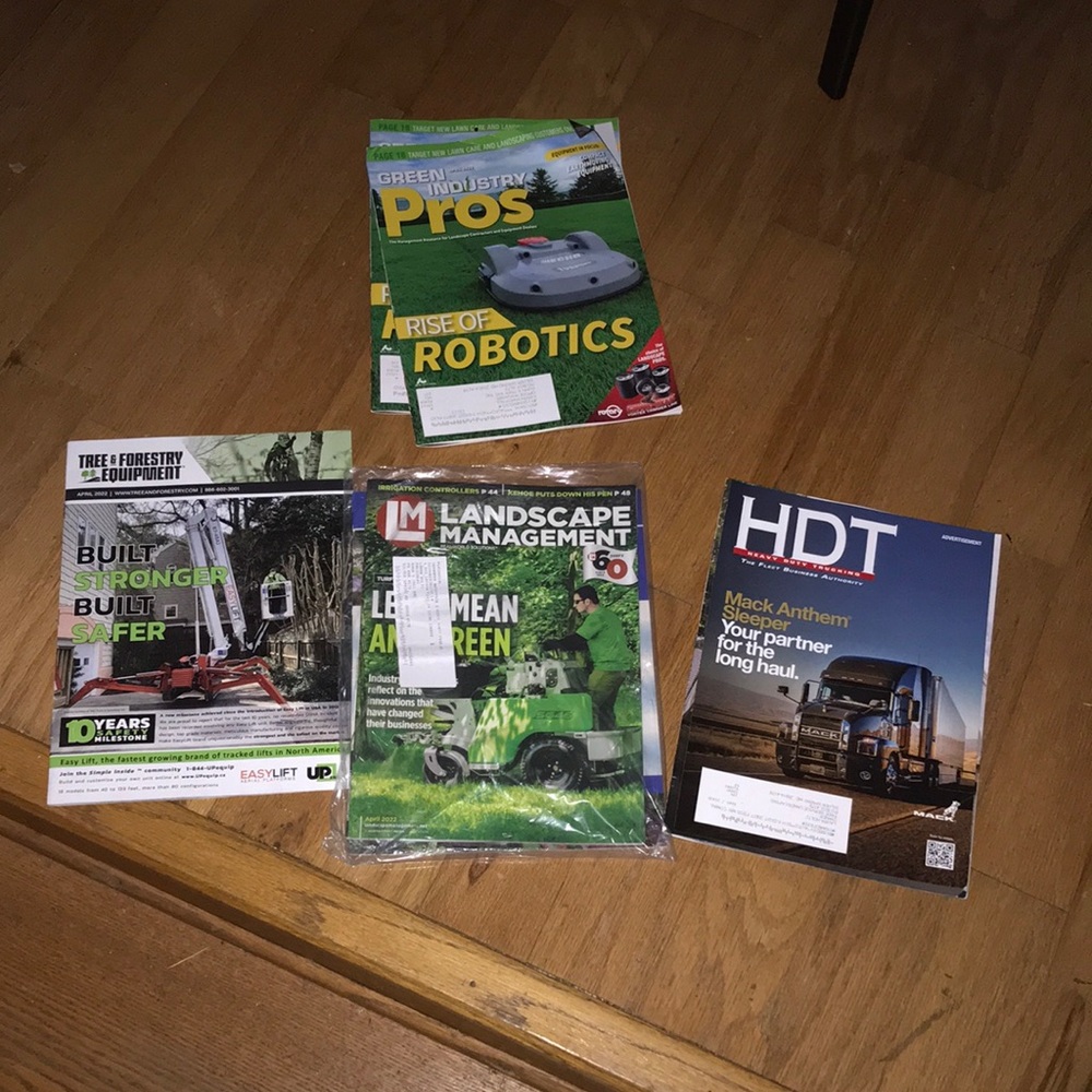Magazine bundle landscaping and trucking